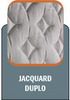 Produzido com Jacquard duplo, que proporciona um toque mais macio ao tecido e garante maior durabilidade.